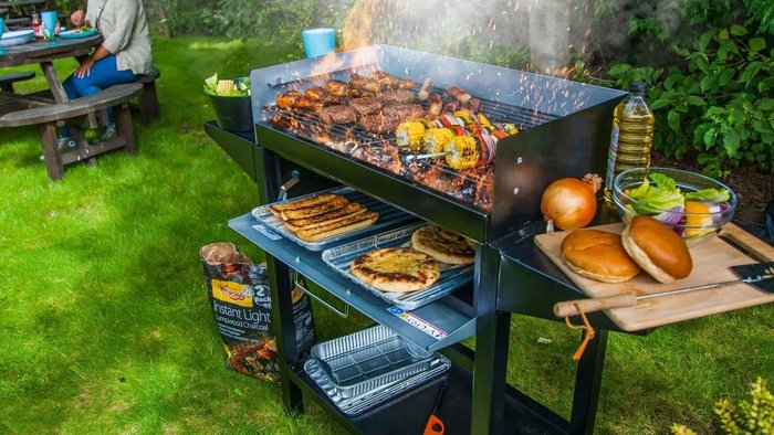 Image of Win the Bar-Be-Quick Trolley Grill & Bake Barbecue
