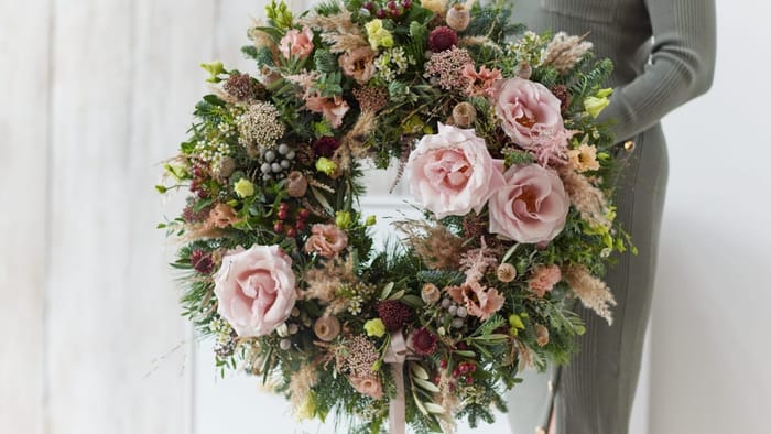 Image of Win a Stunning On-Trend Christmas Wreath, worth &pound150
