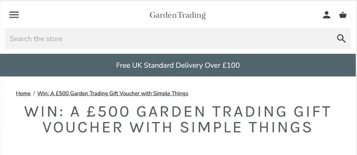 Image of Win a &pound500 Garden Trading Gift Voucher
